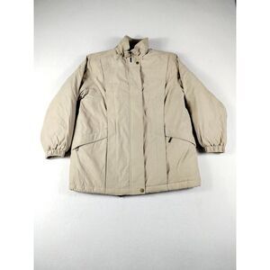 Bromley Sport Winter Coat Jacket Women's Petite Small Beige Gorpcore Casual Warm
